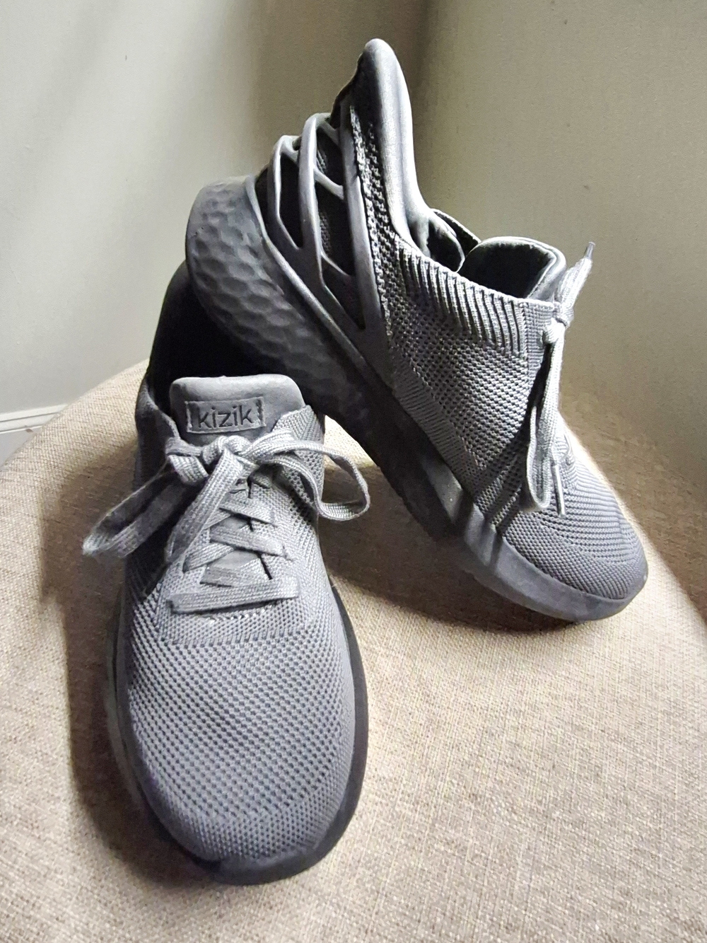 Kizik Women's Slip-On Knit Sneakers in Gray
